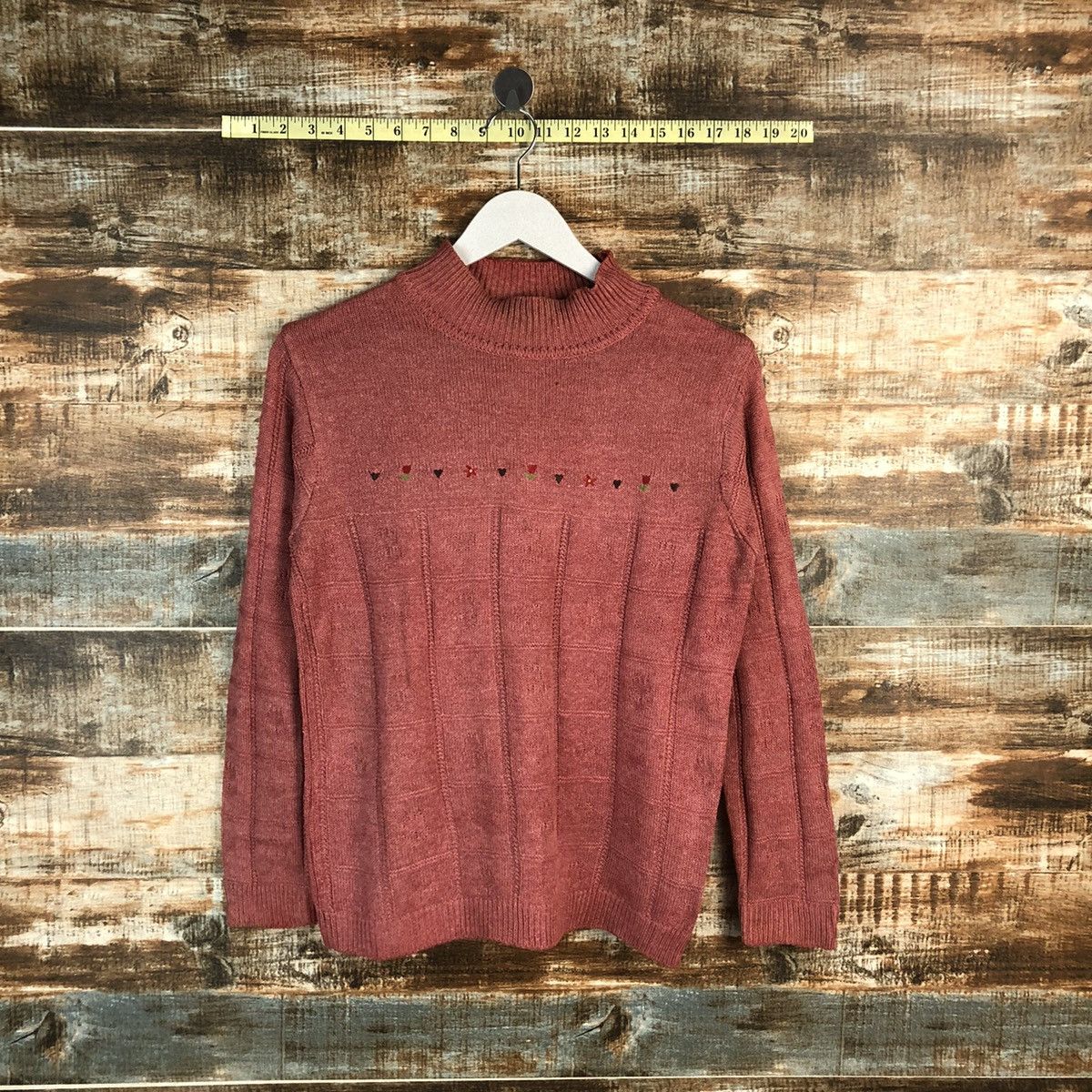 Homespun Knitwear × Japanese Brand T Bis Studio Pink Knitwear #A1775 Size M / US 6-8 / IT 42-44 - 1 Thumbnail