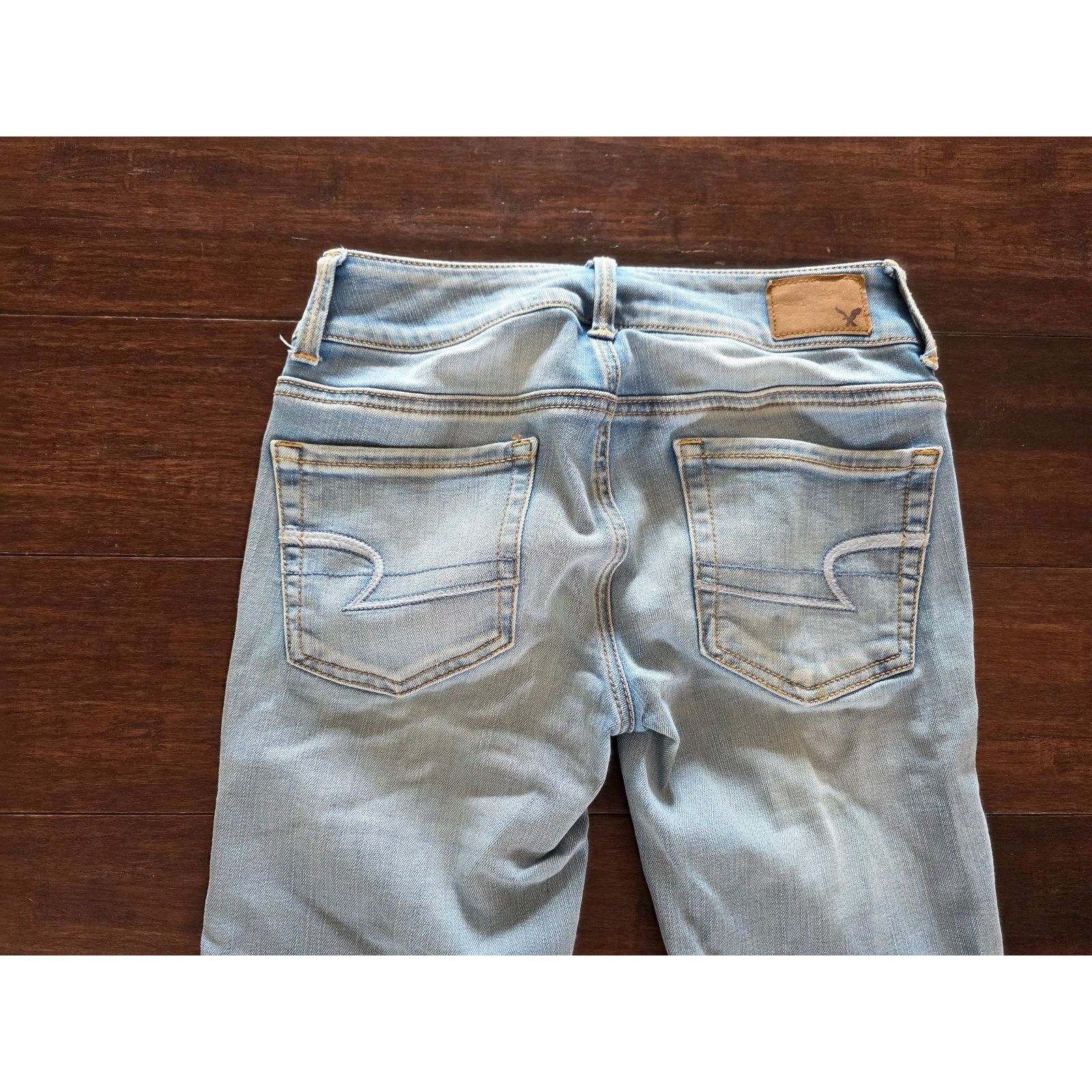 American Eagle Outfitters American Eagle Super Stretch Artist Crop Blue Jeans Women's Size 26" / US 2 / IT 38 - 8 Thumbnail