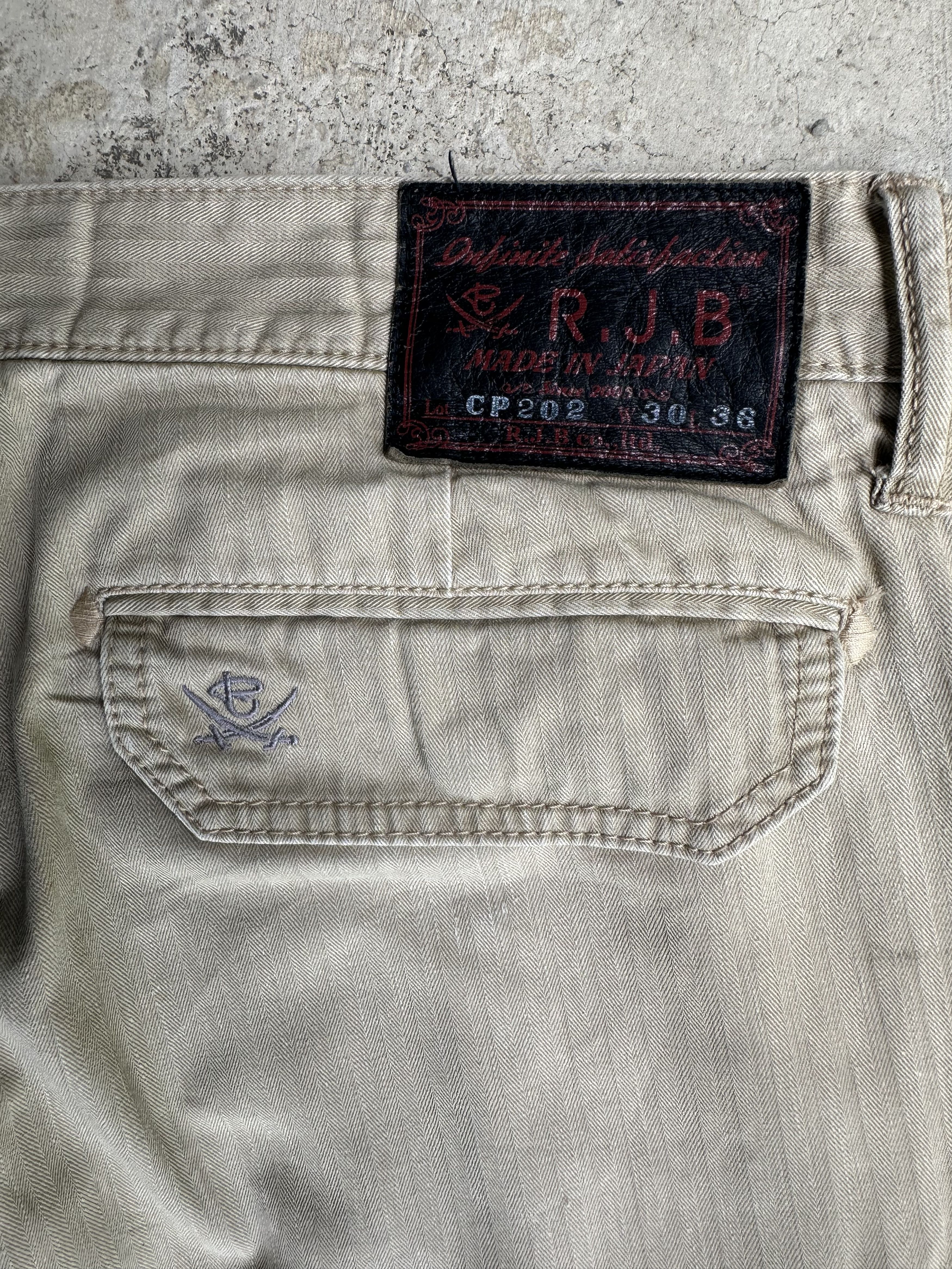 Freewheelers Japanese Brand R.J.B Herringbone Twill Cargo Trousers Pants Size US 30 / EU 46 - 18 Thumbnail