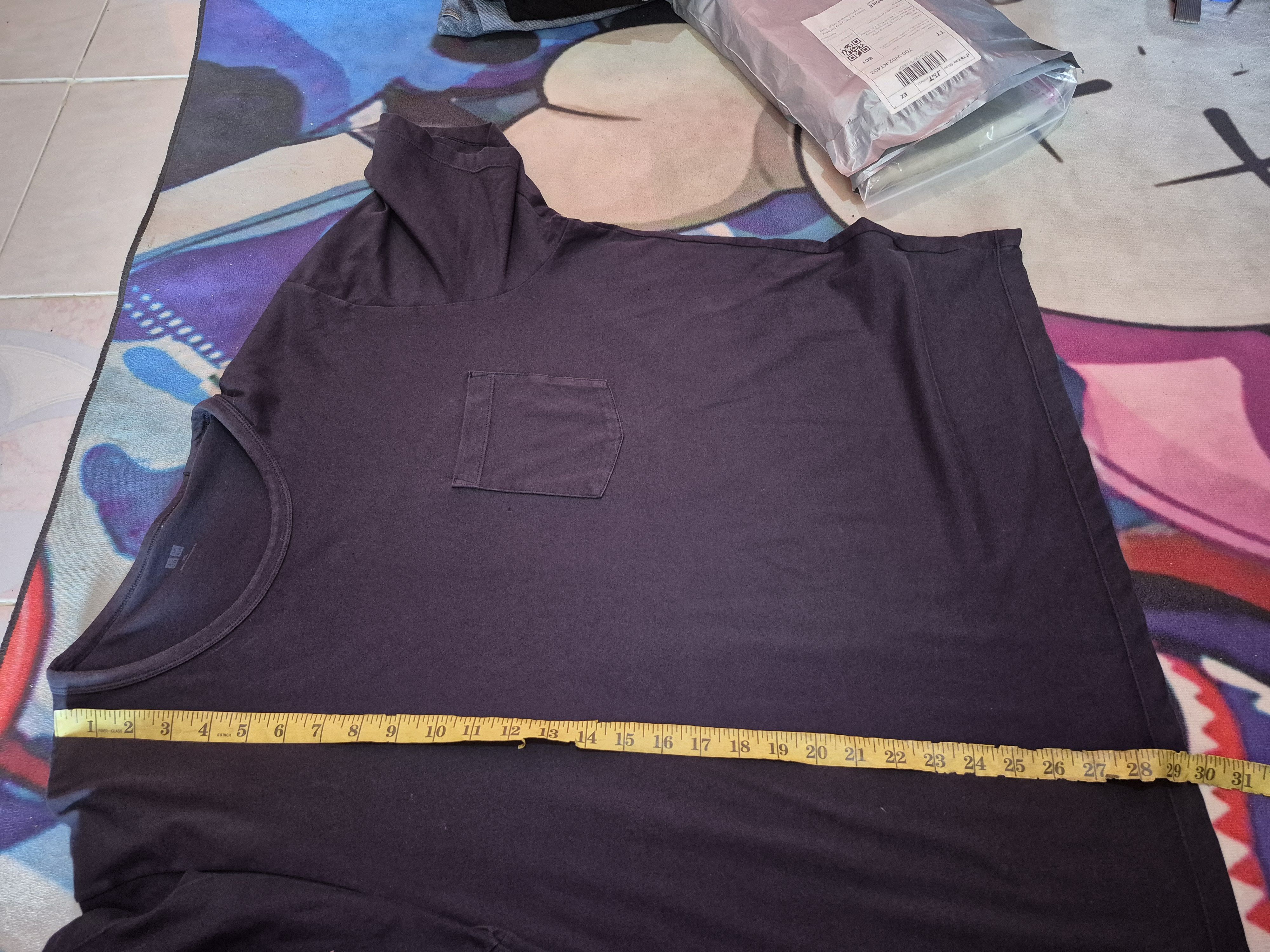 Japanese Brand 🔥 Uniqlo Airism Navy Plain Tee Size US XXL / EU 58 / 5 - 9 Thumbnail