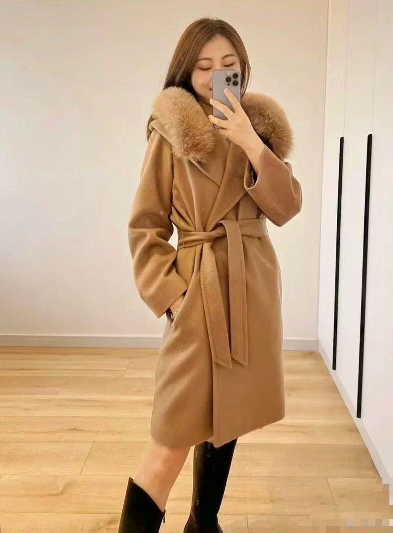 Max Mara Max Mara Fur Collar Coat Wool Thermal Midi Jacket Size S / US 4 / IT 40 - 7 Thumbnail