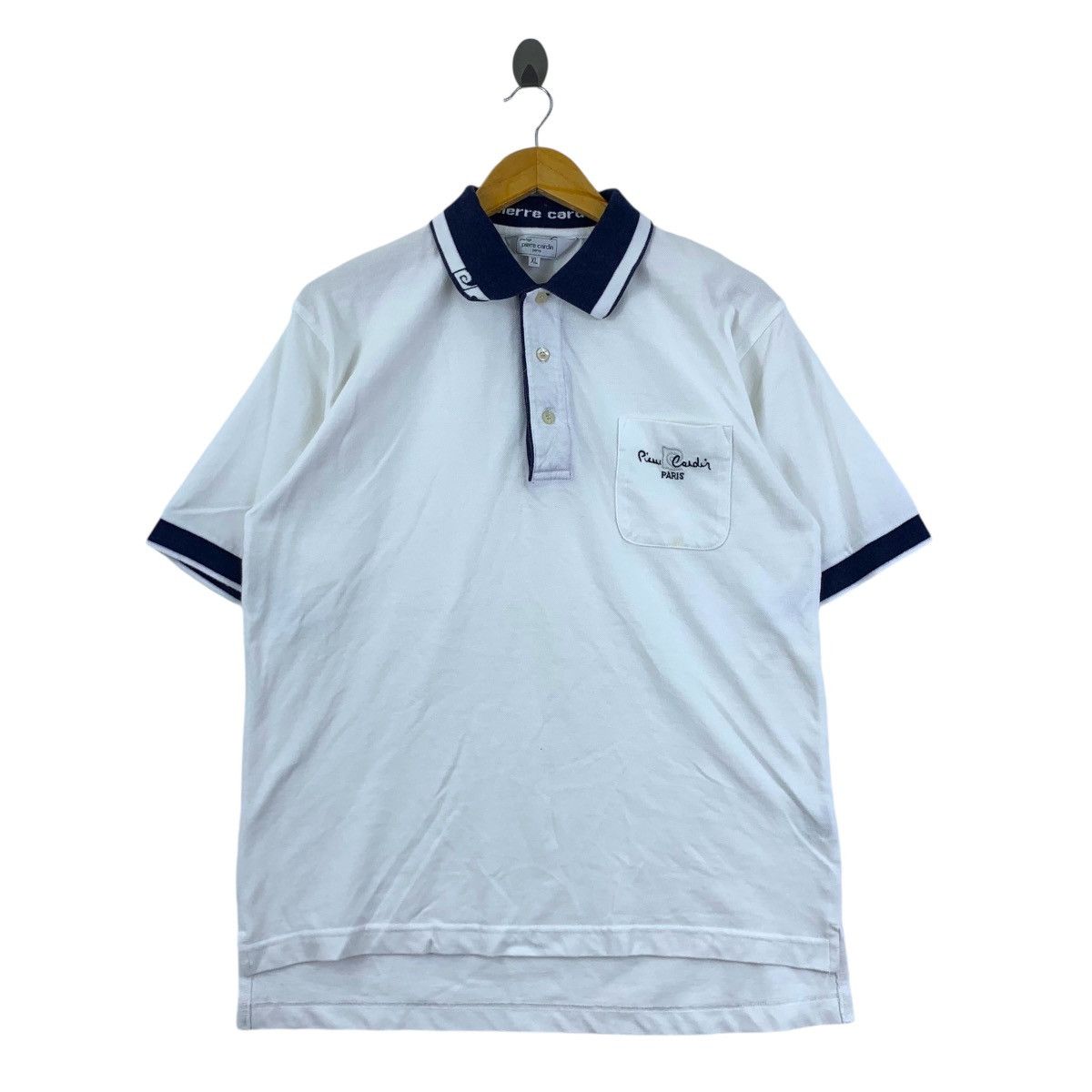 Pierre Cardin Vintage 90’ PIERRE CARDIN PARIS Twin Tipped Polo Tee Shirt Size US XL / EU 56 / 4 - 1 Thumbnail
