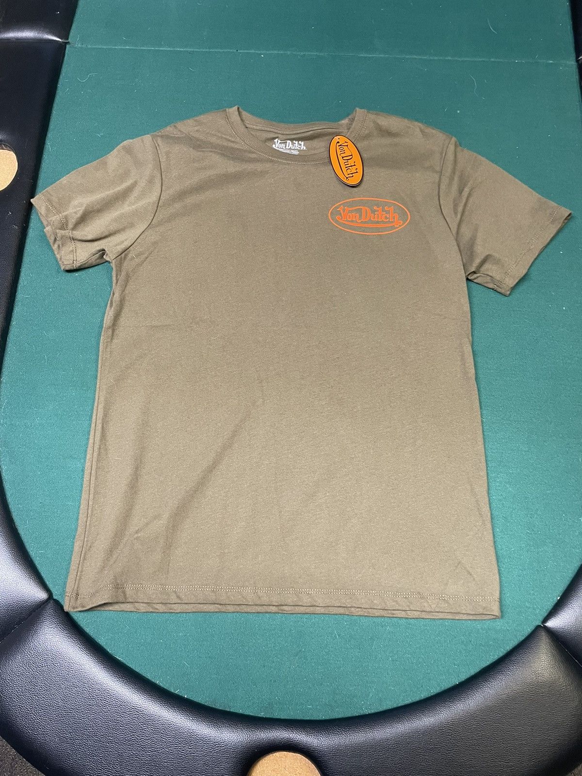 Von Dutch Von Dutch Olive Green Logo Tee (New with Tag) Size US M / EU 48-50 / 2 - 2 Thumbnail