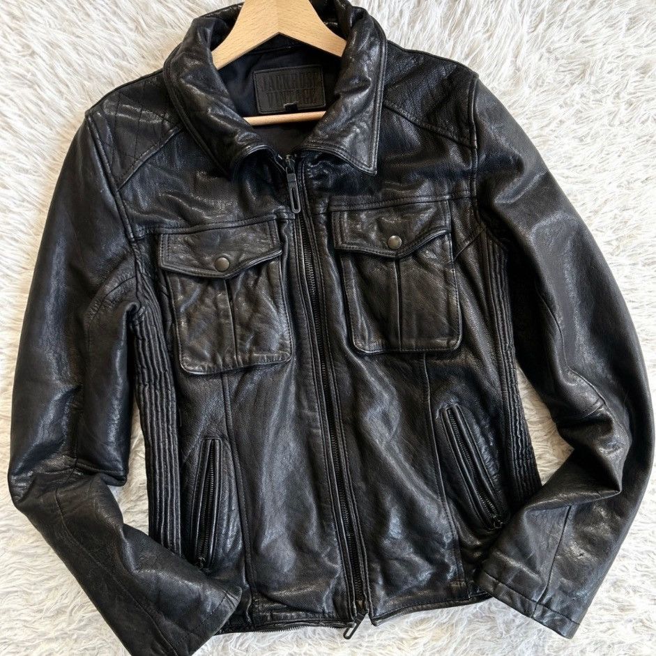 image of Jack Rose Leather Jacket in Black, Men's (Size Medium)