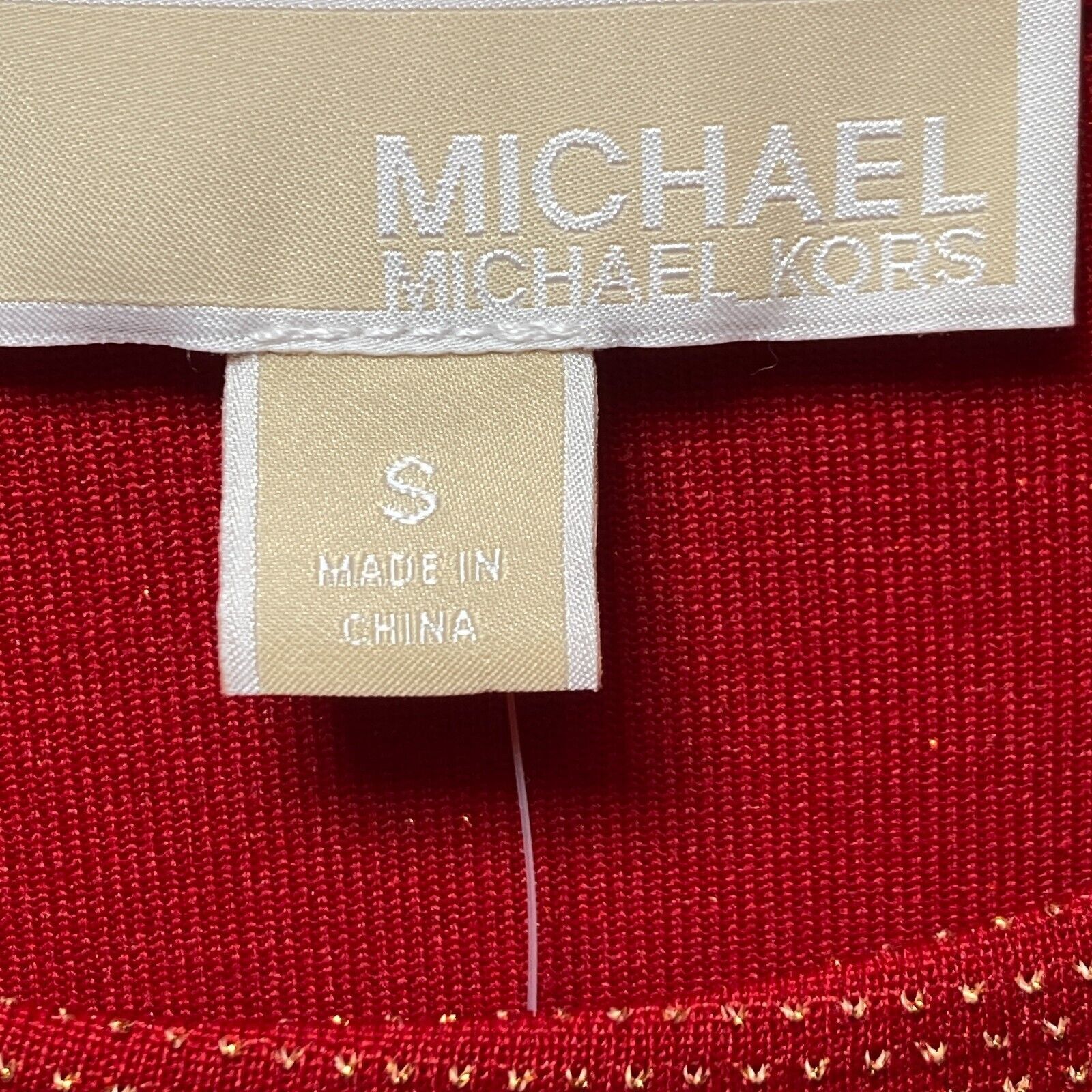 Michael Kors Michael Kors Women's Red Metallic D-Ring Tie T-Shirt Dress S Size S / US 4 / IT 40 - 11 Thumbnail