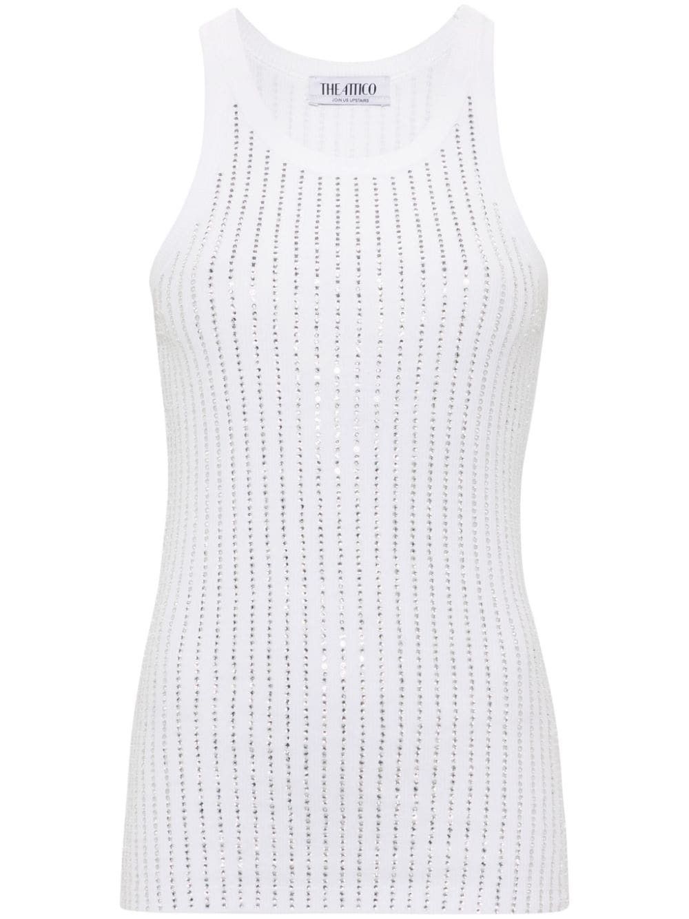 The Attico STRASS EMBELLISHED COTTON TOP Size S / US 4 / IT 40 - 1 Thumbnail