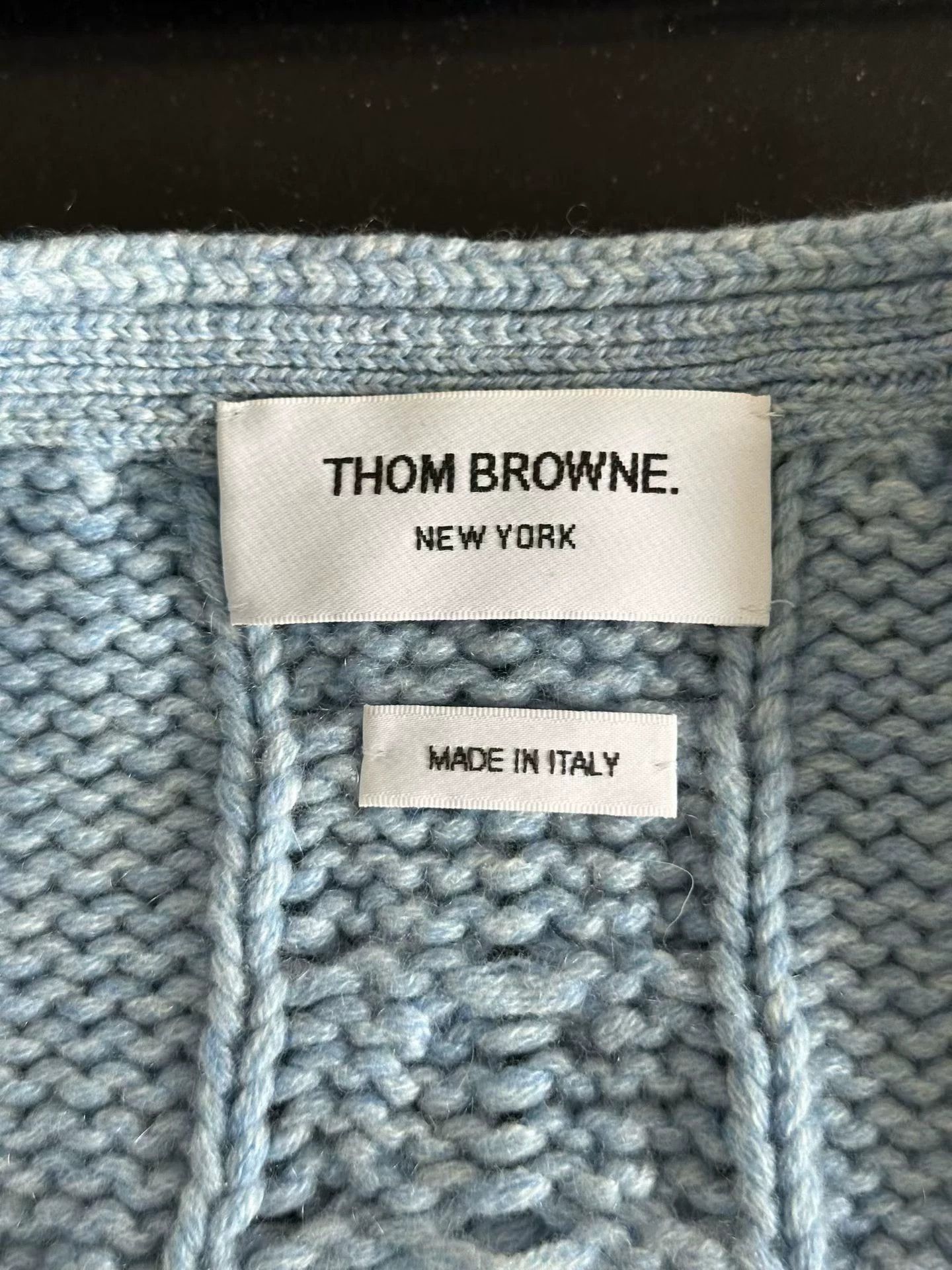 Thom Browne Thom Browne Sky Blue Cashmere Cardigan Size 2 Size US M / EU 48-50 / 2 - 3 Thumbnail