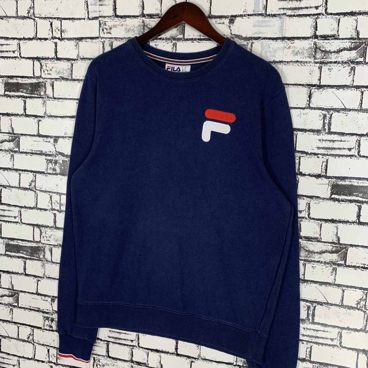Designer × Fila × Vintage Vintage Fila Sweatshirt Small Logo Embroidered Size Medium Size US M / EU 48-50 / 2 - 2 Thumbnail