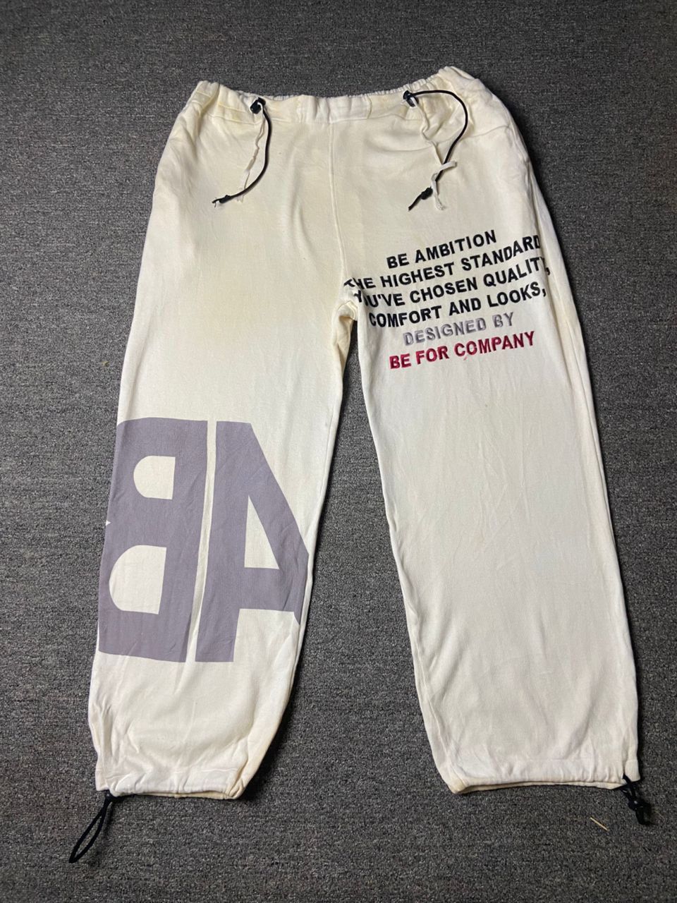 Japanese Brand BA Be Ambition Graphic Spellout Sweatpants (178) Size US 34 / EU 50 - 1 Thumbnail