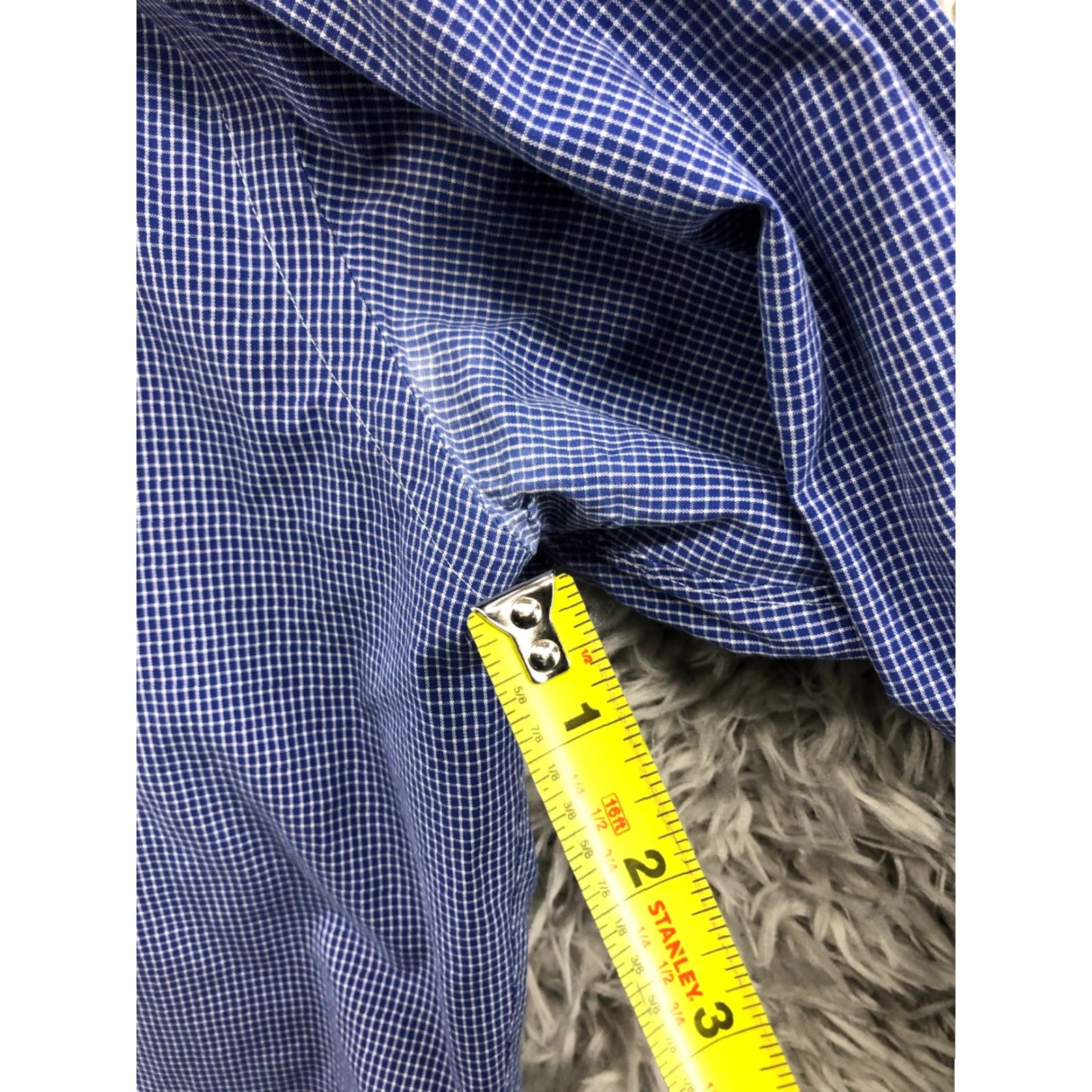 Vintage Kirkland Signature Non-Iron Shirt 15.5 Mens Long Sleeve Button Down Collar Blue Check NC Size US L / EU 52-54 / 3 - 6 Thumbnail