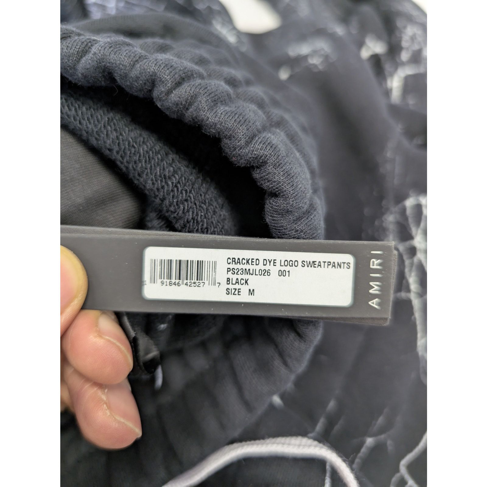 Amiri o1rshd1 Q:3 / Cracked Dye Logo Sweatpants / Joggers in Black Size US 32 / EU 48 - 22 Thumbnail