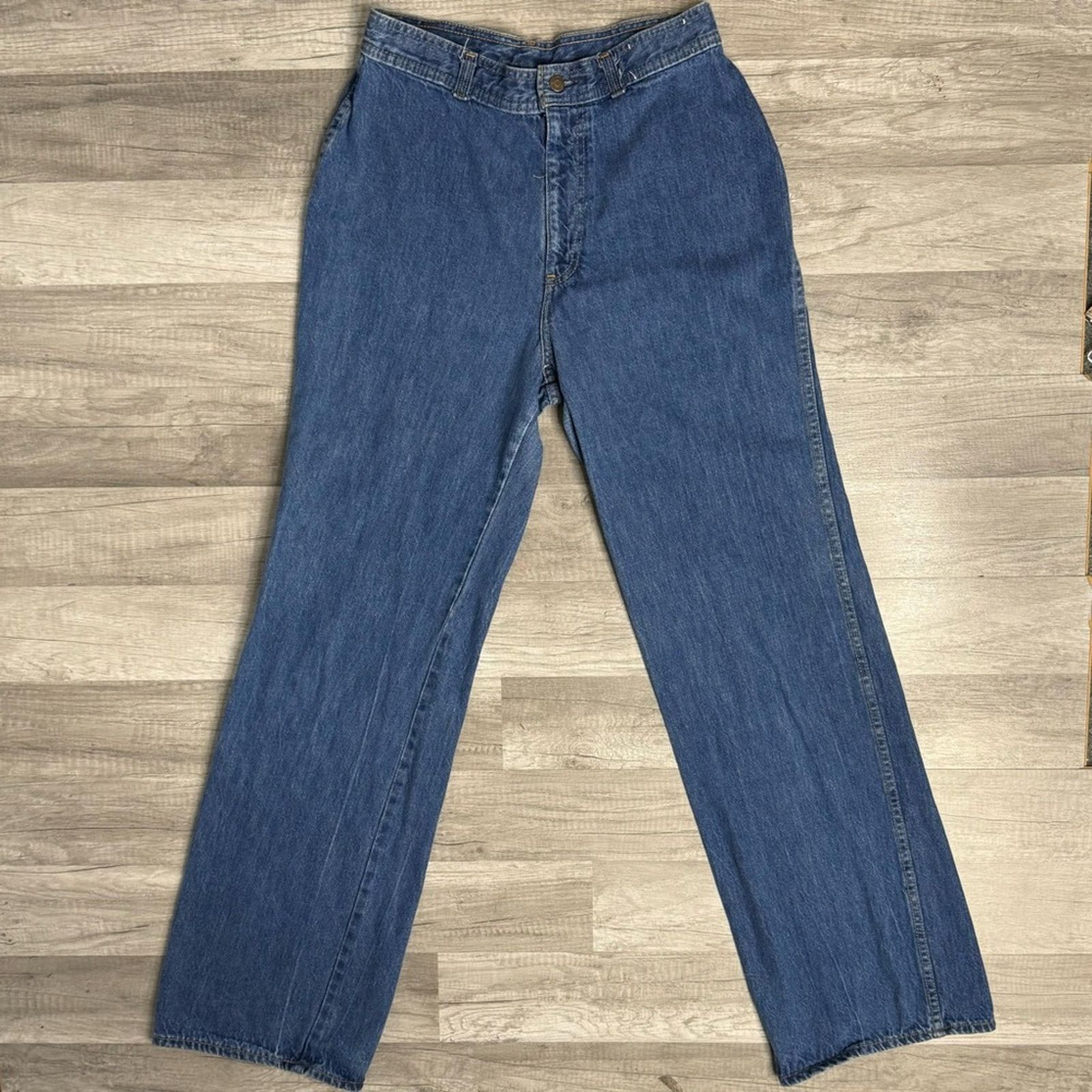 Levi's Vintage 70s Levi’s Wide Leg Jeans High Rise Flare Talon USA Size 30" / US 8 / IT 44 - 4 Thumbnail