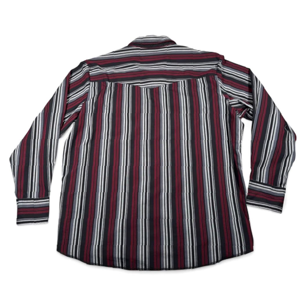 Wrangler Wrangler Western Shirt Adult 2XL Black Striped Pearl Snap Cowboy Long Sleeve Button-Up Shirt Mens Size US XXL / EU 58 / 5 - 3 Thumbnail