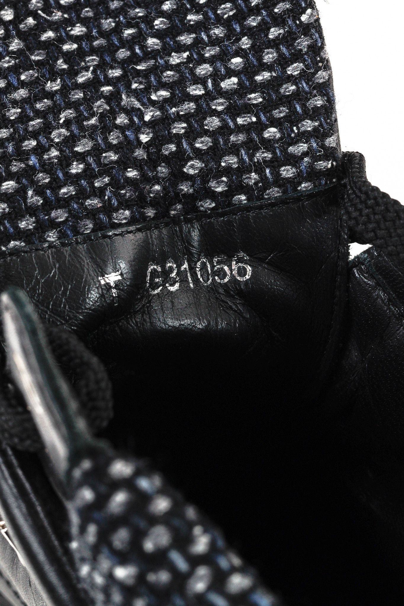Chanel Chanel 15A Black Leather Tweed-Trim Lace-Up Short Boots Size US 6 / IT 36 - 12 Thumbnail
