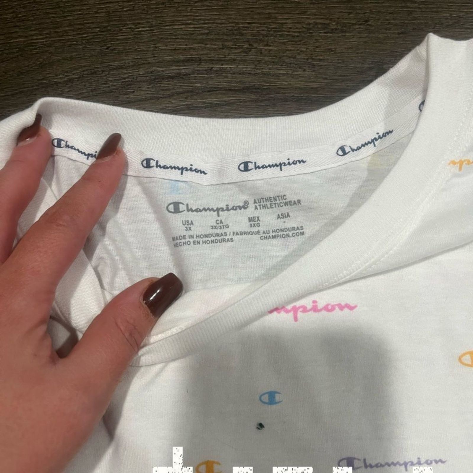 Champion NWT Champion White Multi-Colored Graphic Crop Top - Size 3X Size 3XL / US 20-22 - 3 Thumbnail