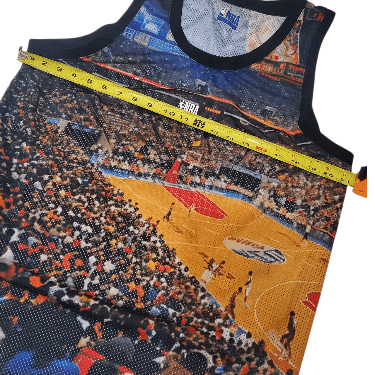 Vintage NBA All Over Print Basketball Court Jersey Size US L / EU 52-54 / 3 - 5 Thumbnail
