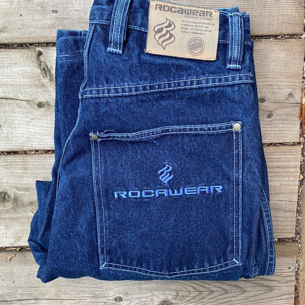 Rocawear Vintage 90s Y2K Rocawear Embroidered Jeans Size 30 Blue Size US 30 / EU 46 - 4 Thumbnail