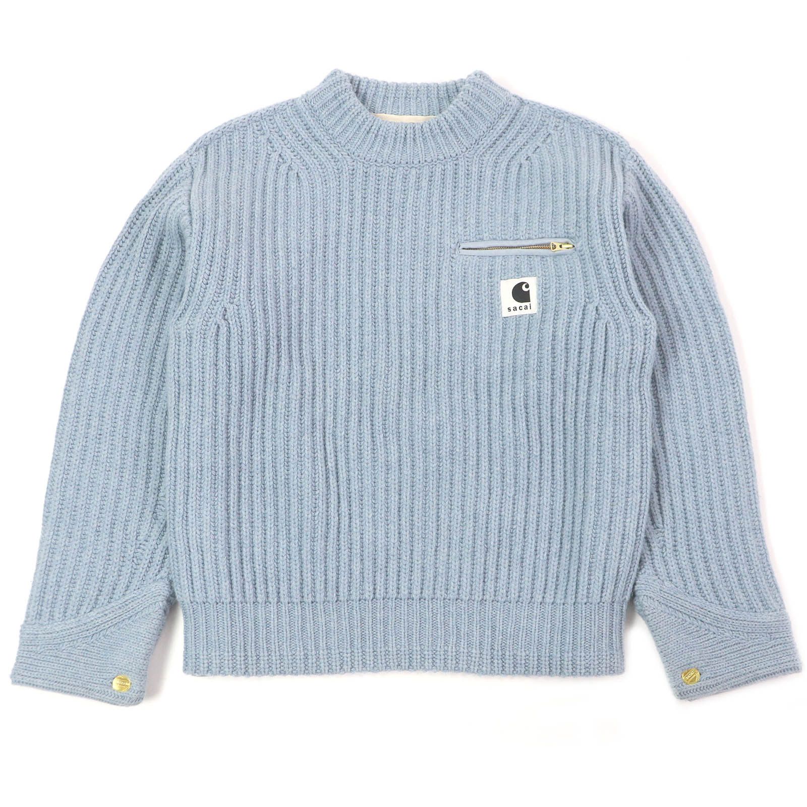 Sacai Sacai Carhartt 23-03112M Wool Nylon Knit Pullover