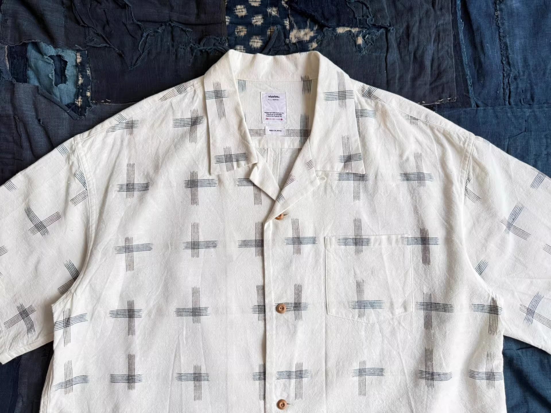 Visvim VISVIM 22SS Wallis Shirt S/S Kasuri Size US L / EU 52-54 / 3 - 4 Thumbnail