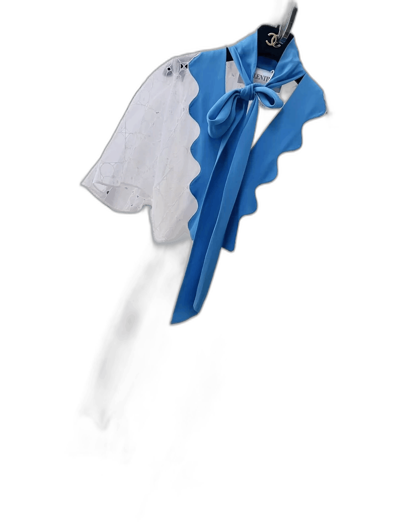 Valentino White and Blue Lace Dress - www.armafbd.com