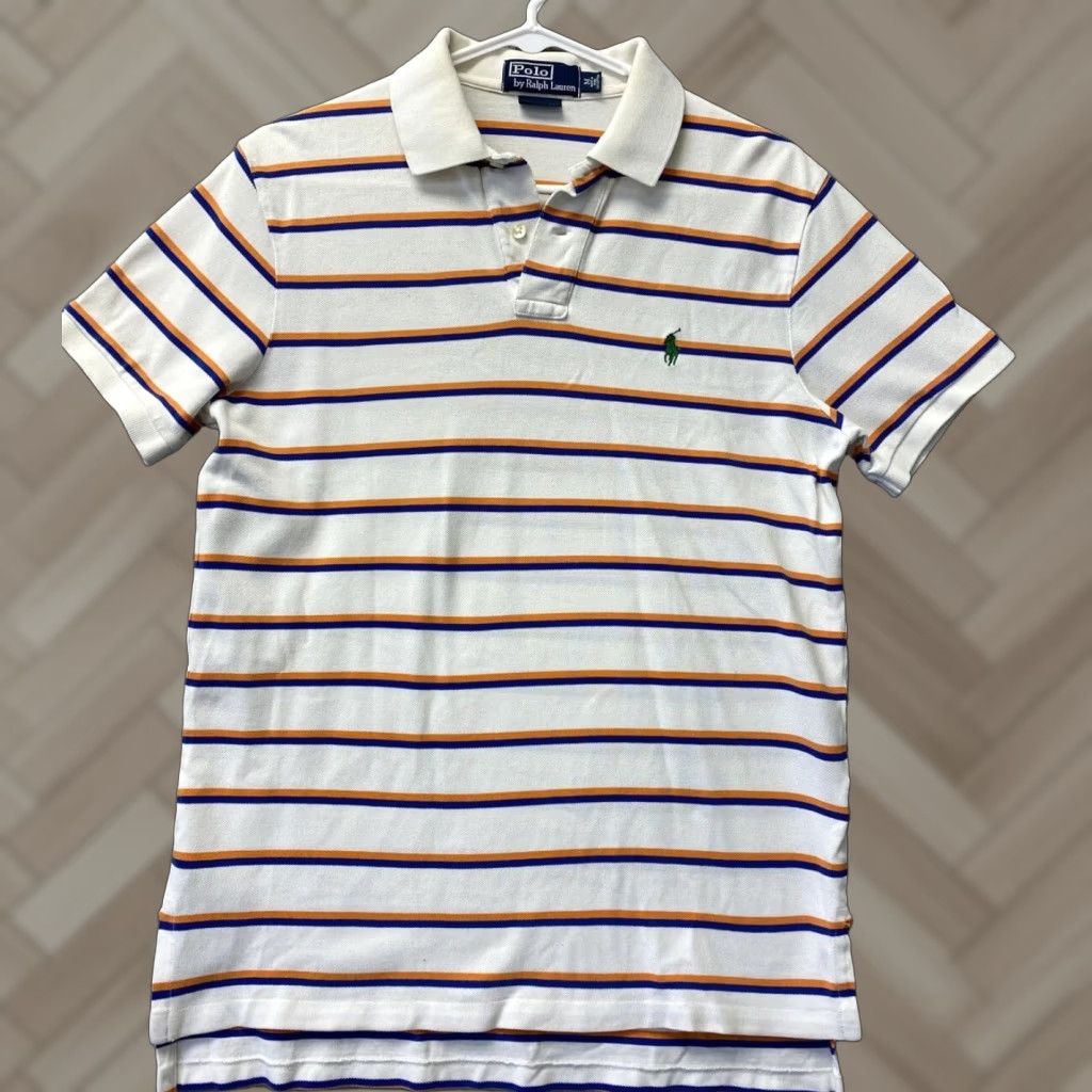 Polo Ralph Lauren VINTAGE Polo Ralph Lauren Shirt Mens M Cotton Short Sleeve Button Stripe Men’s 105-34 Size US M / EU 48-50 / 2 - 1 Thumbnail