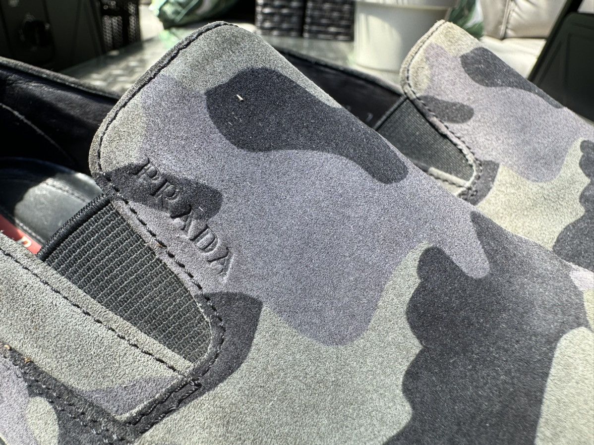 Prada Prada Suede Camo Slip-ons Size US 7 / EU 40 - 9 Thumbnail