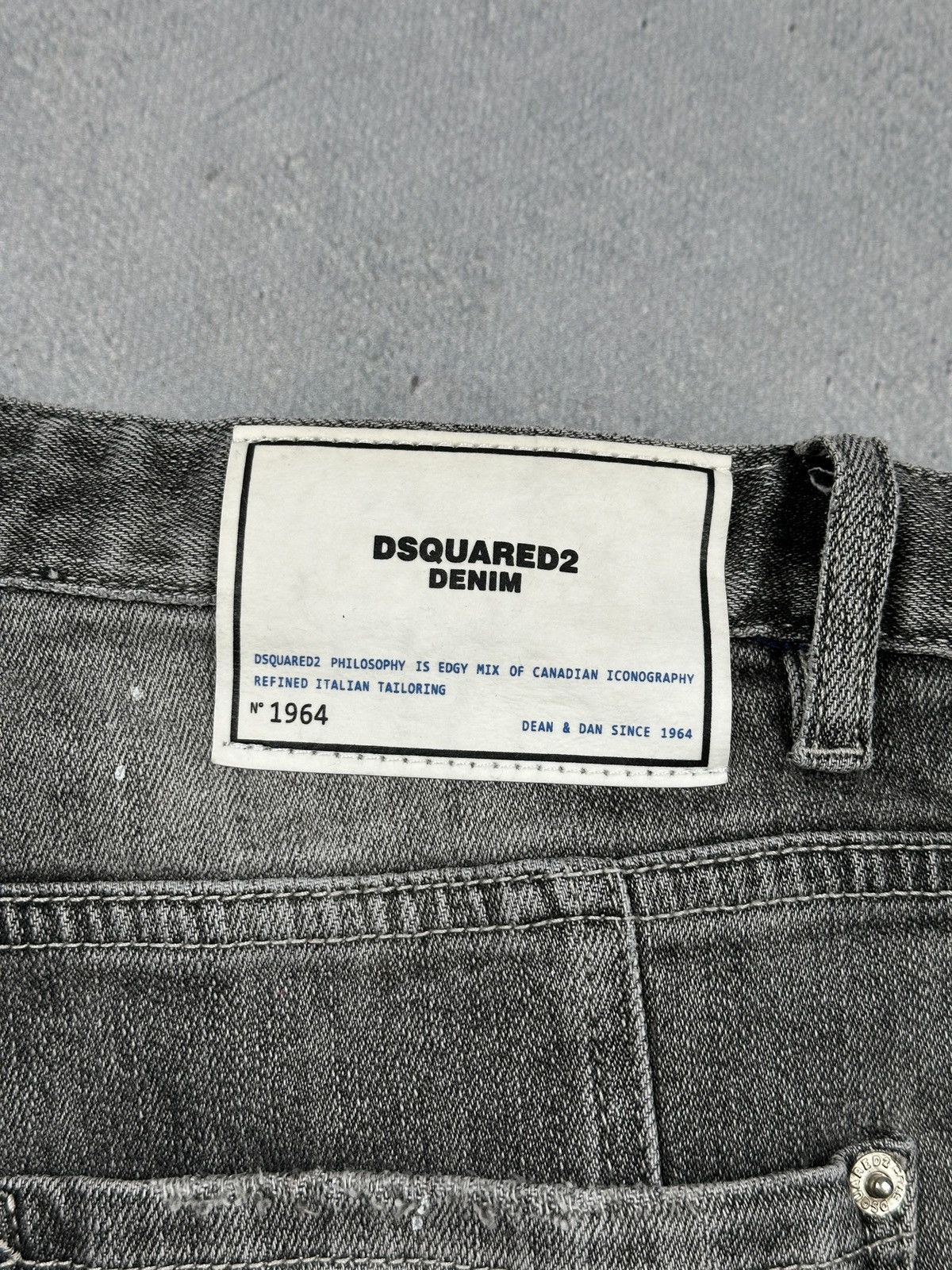 Dsquared2 Dsquared2 1964 Skater Jean Grey Denim Jeans Paint Splatter Size US 34 / EU 50 - 10 Thumbnail