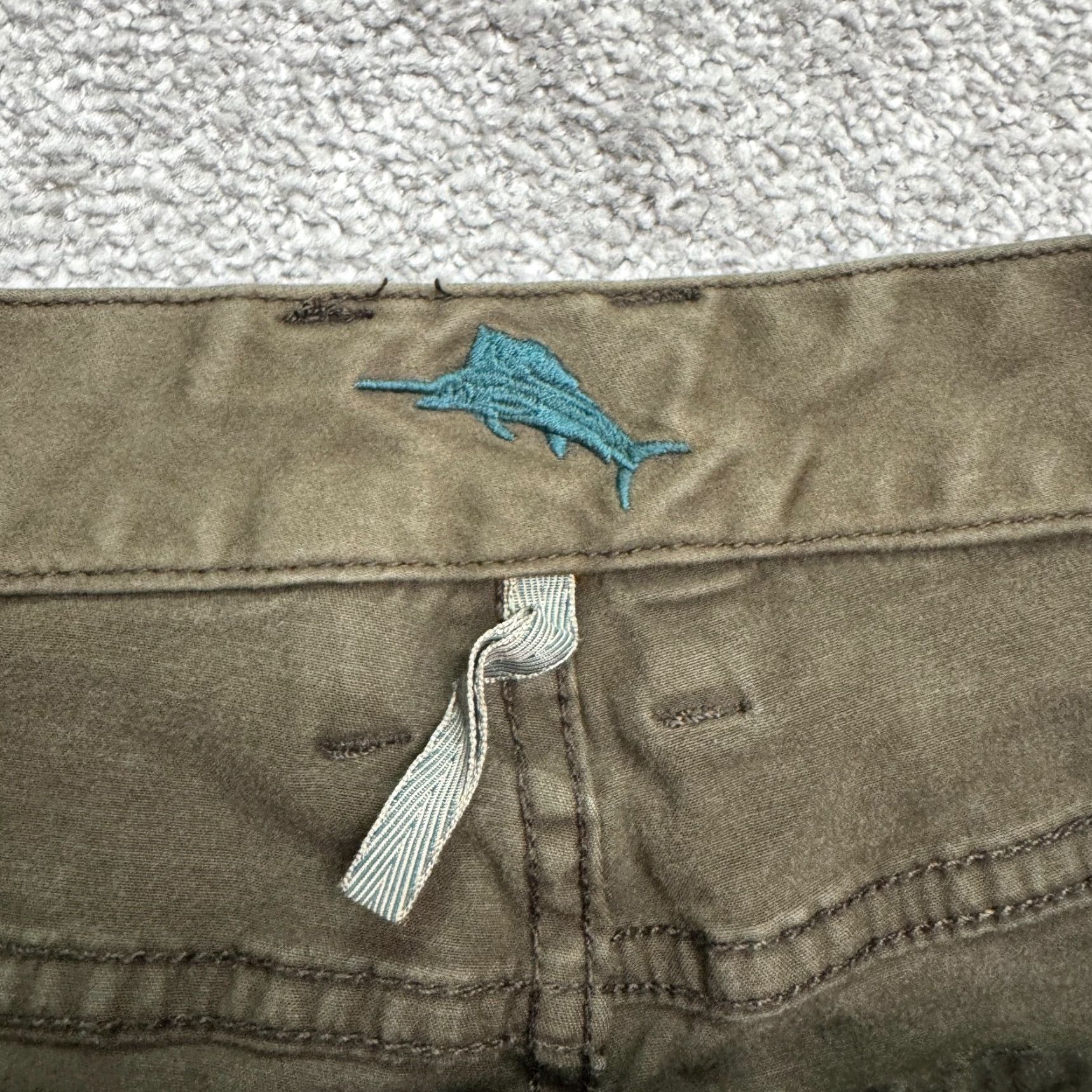 Tommy Bahama Tommy Bahama Chino Pants 5-Pocket Straight Leg Mens 34x32 Olive Green Casual Workwear Knit Cotton Obvious 5-Pocket Design Size US 34 / EU 50 - 5 Thumbnail