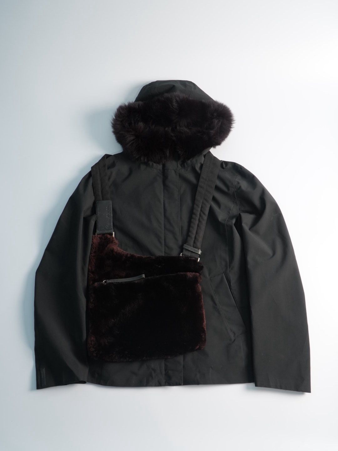 Prada Prada Sport Fur Jacket & Prada FW1999 Crossbody Bag Soft Fur Size US M / EU 48-50 / 2 - 1 Thumbnail