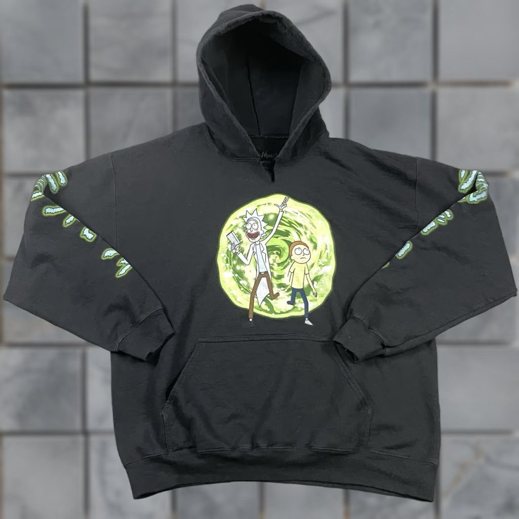 Swims Rick And Morty Sweatshirt Mens M Black Hoodie Logo Cartoon Mens Size US M / EU 48-50 / 2 - 1 Thumbnail