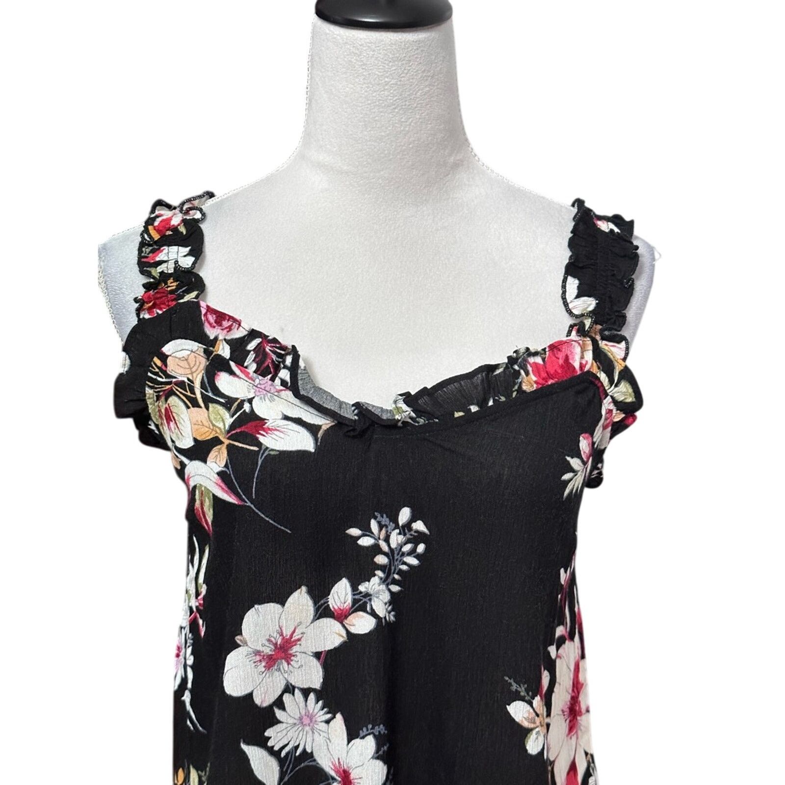Other Gibson Look Tank Top Ruffle Floral Multicolor Women's S NWOT Size S / US 4 / IT 40 - 2 Thumbnail