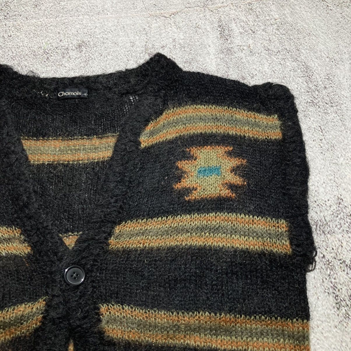 Japanese Brand 2000s Chamois Navajo Motif Mohair Wool Knit Vest Black Size US L / EU 52-54 / 3 - 4 Thumbnail