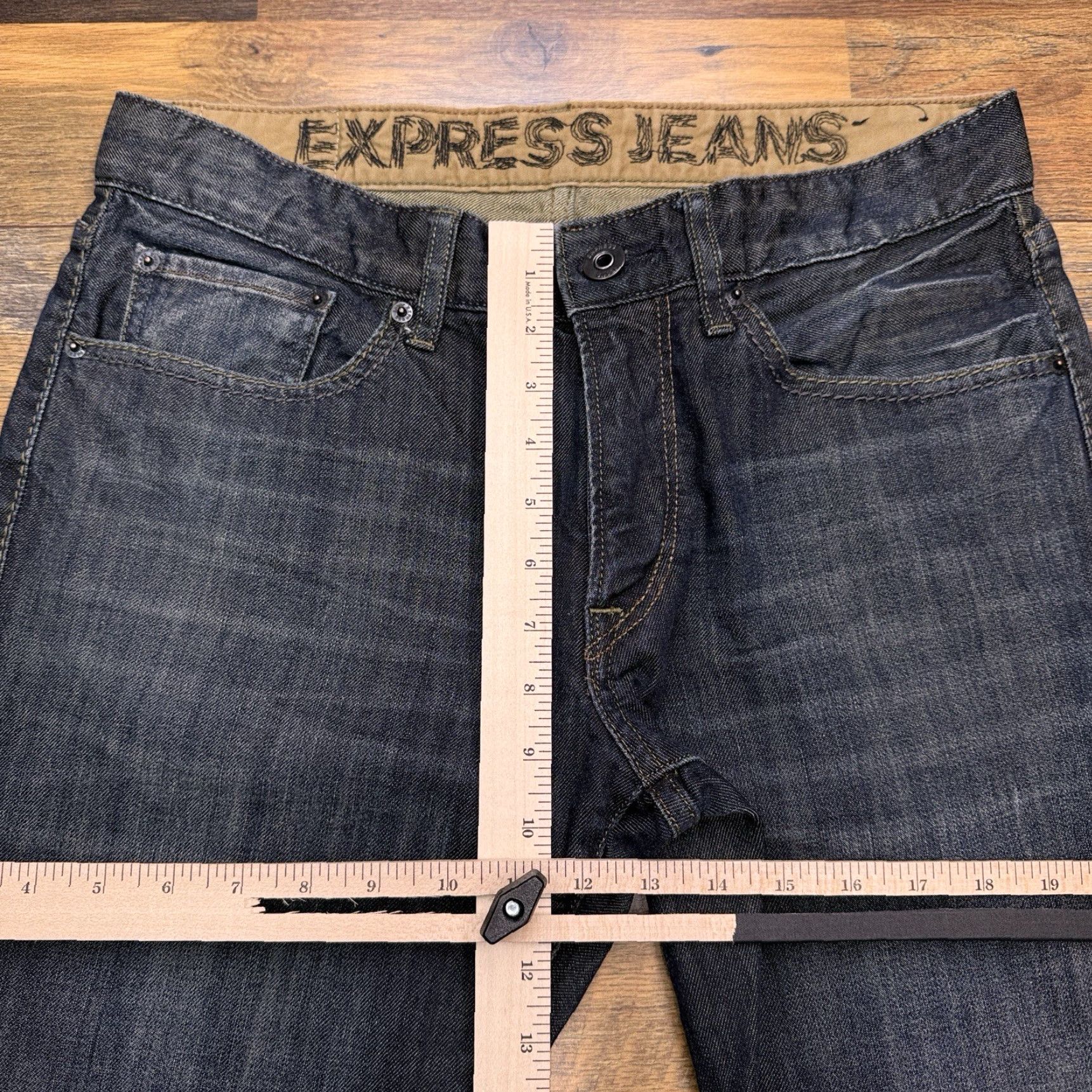 Express Express Jeans Mens Slim Mid Rise 31x30 Blue 2011 Stretch Denim Zip 5-Pocket Logo Modern Straight Vintage No Size US 31 - 7 Thumbnail