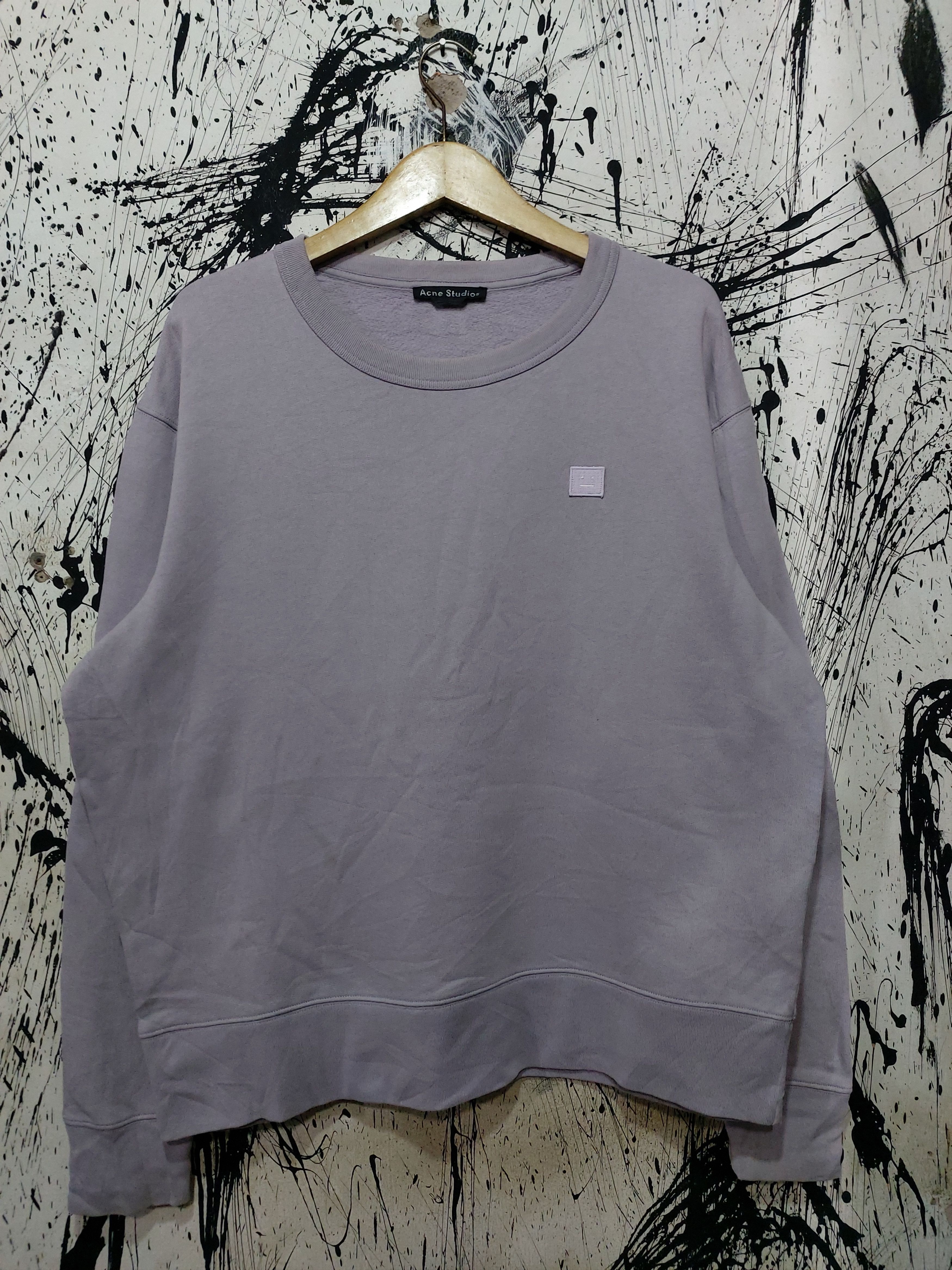 ACNE STUDIOS LILAC FAIRVIEW FACE SWEATSHIRT