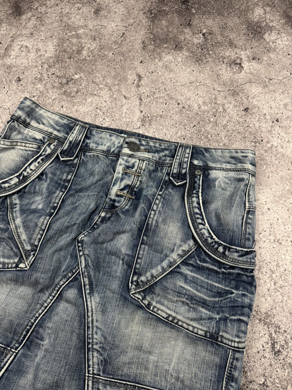 Japanese Brand If six was9 style Skirt Vintage Denim Avant Garde Y2k USA Size 32" / US 10 / IT 46 - 3 Thumbnail