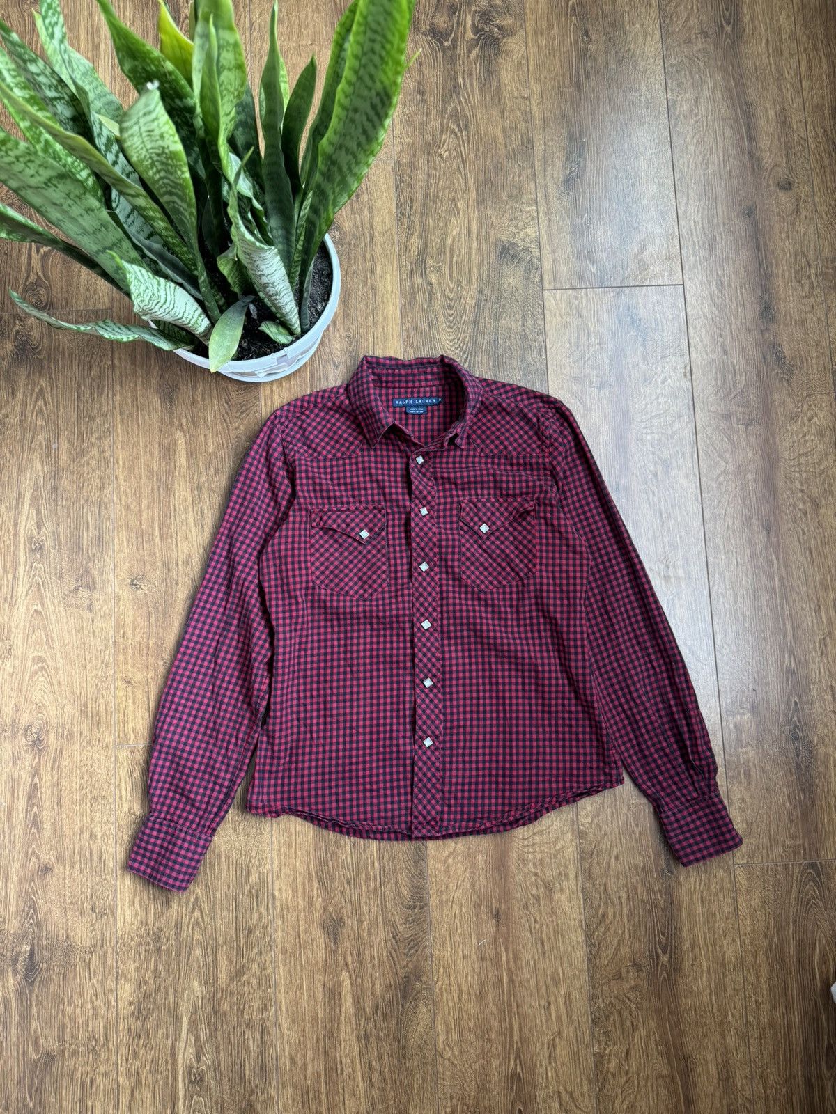 Ralph Lauren Ralph Lauren Ladies Red/black Check Shirt UK Size 8 Size S / US 4 / IT 40 - 1 Thumbnail