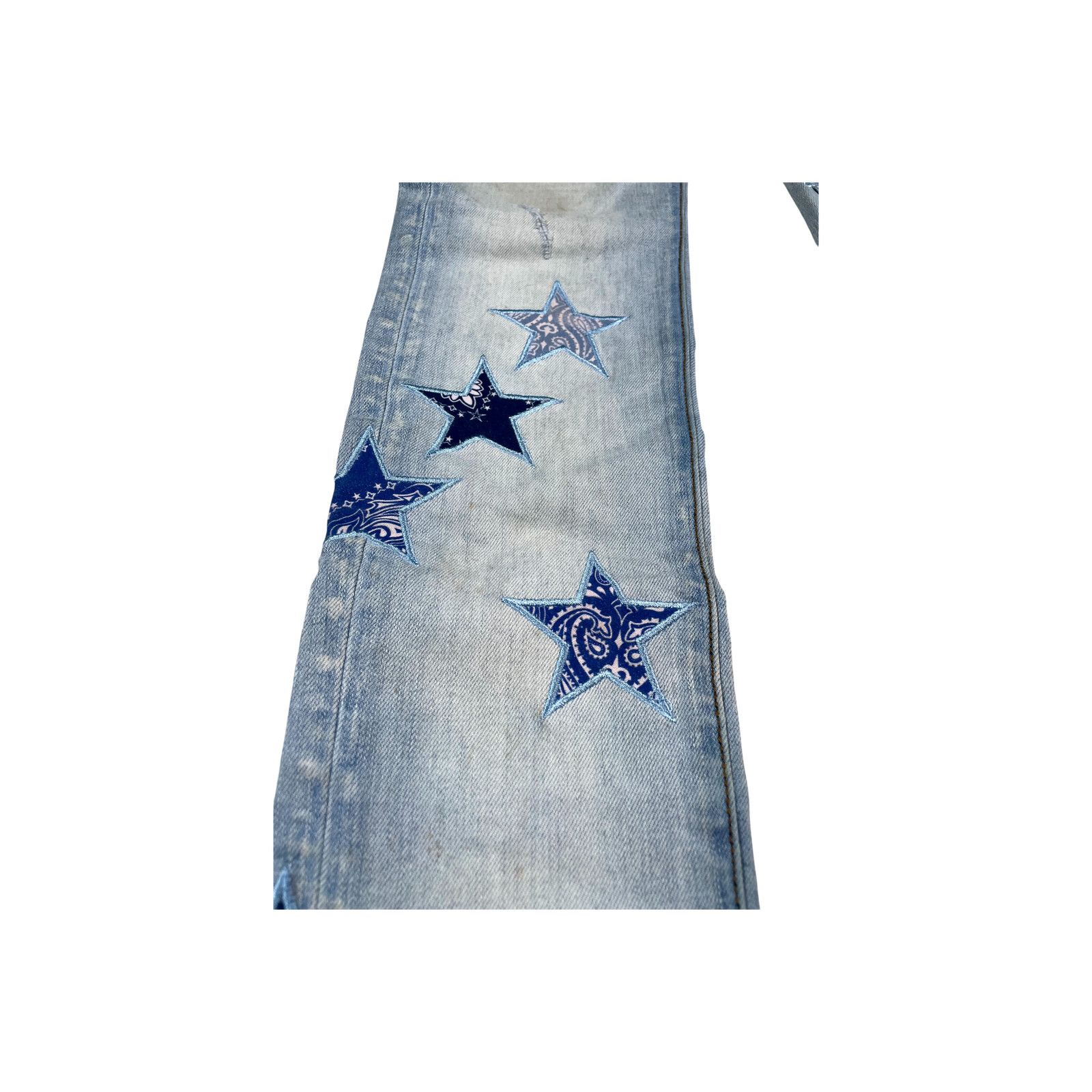 Amiri Amiri Stars Light Wash & Blue Jeans Size US 29 - 2 Thumbnail