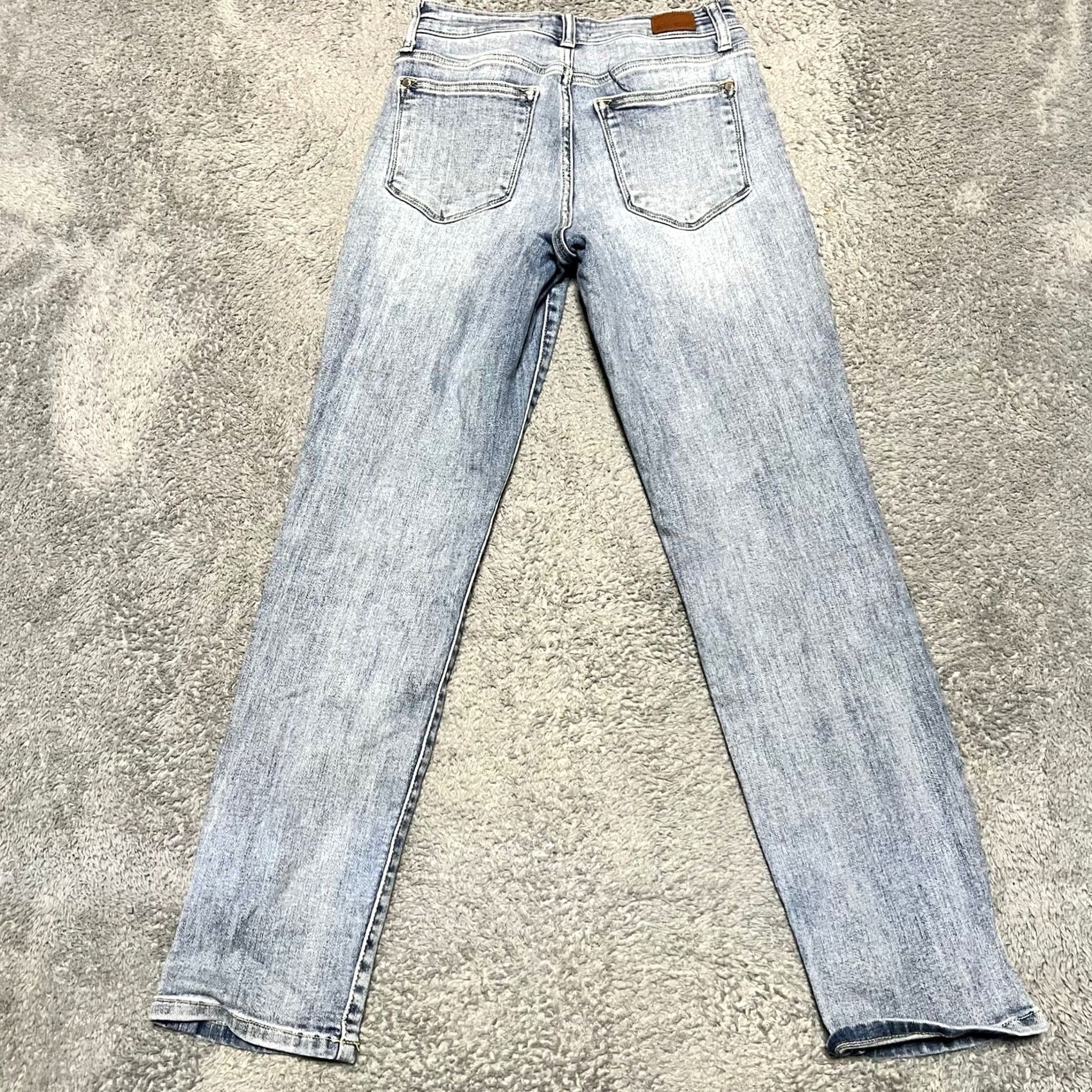 Denime Judy Blue Jeans Womens Boyfriend Mid Rise Ankle Blue Denim 27x29 1/25 Blue Womens Size 42" / US 20 - 3 Thumbnail