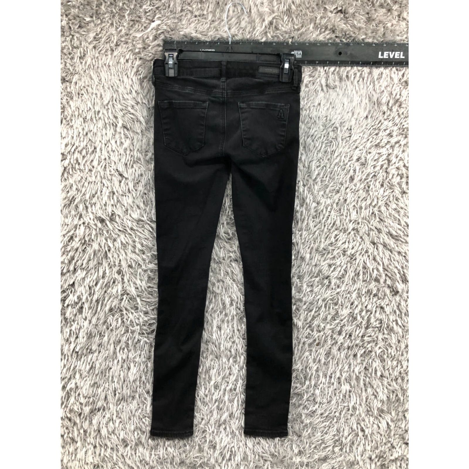 Vintage Articles of Society Jeans Skinny Womens Dark Wash Black Size 24 5-Pocket Denim Regular Stretch Rise 6.5-8.5 Inseam 29 in Size 42" / US 20 - 5 Thumbnail