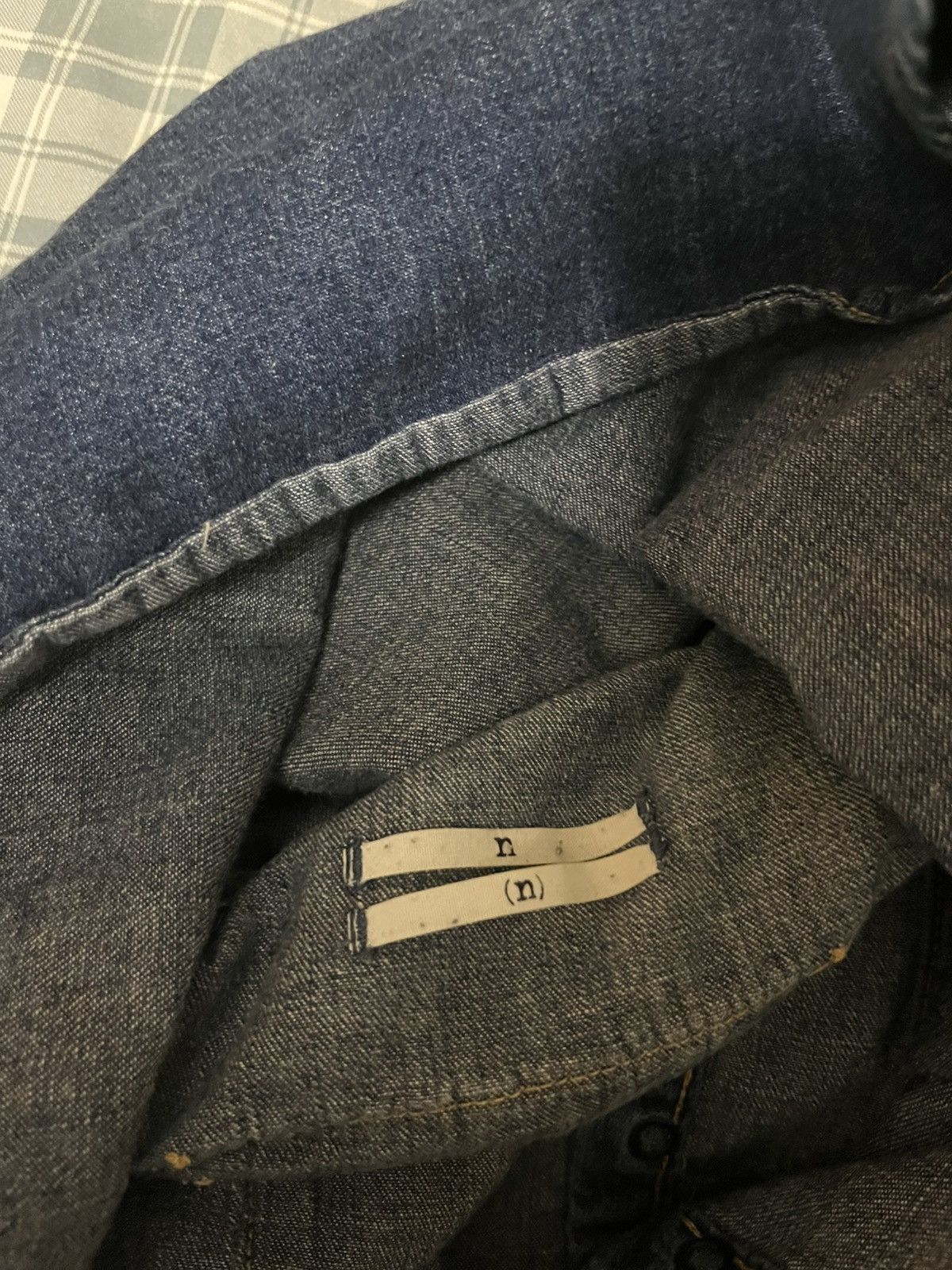Number (N)ine AW07 Denim Button Up Shirt Love God Murder FW07 Size US L / EU 52-54 / 3 - 7 Thumbnail