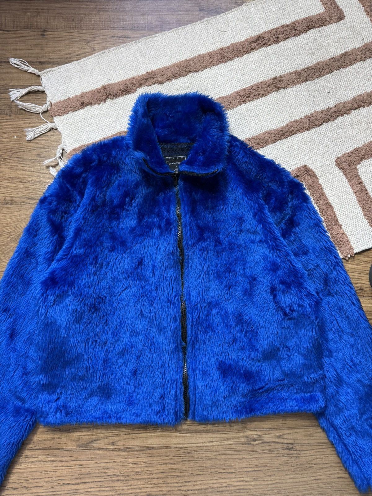 Vintage AVANT GARDE FLUFFY MOHAIR ULTRAMARINE FAUX FUR COAT JACKET Size M / US 6-8 / IT 42-44 - 4 Thumbnail