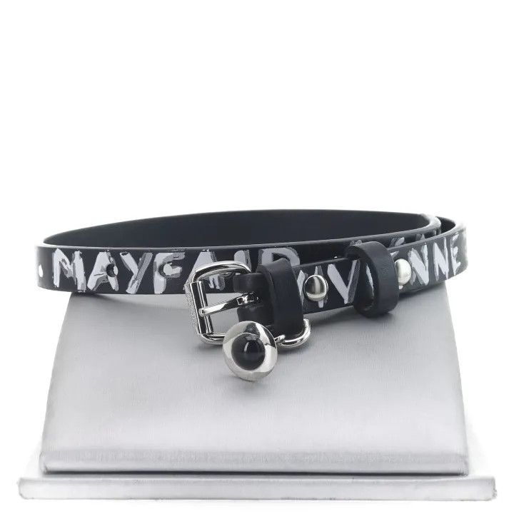 Vivienne Westwood Vivienne Westwood Black Leather Pendant Necklace 0079 Size ONE SIZE - 1 Thumbnail