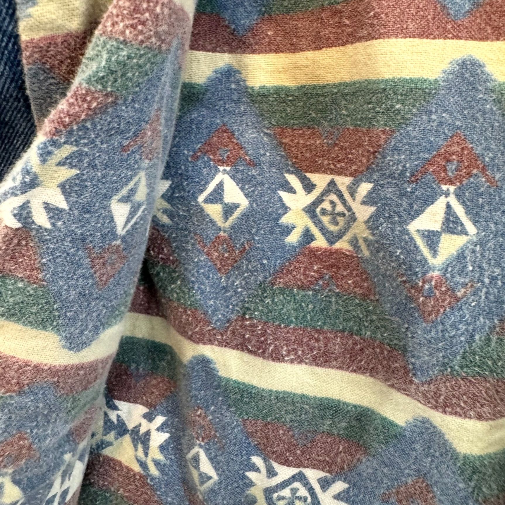 Native VINTAGE 90s Denim Vest Large Womens Western Southwestern Aztec Navajo Native Vest denim blue Miss Juli Vintage Size L / US 10 / IT 46 - 5 Thumbnail