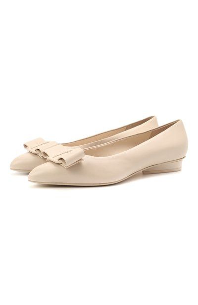 Salvatore Ferragamo o1y0426 Ballet Flats in Ivory Size US 5 / IT 35 - 4 Thumbnail