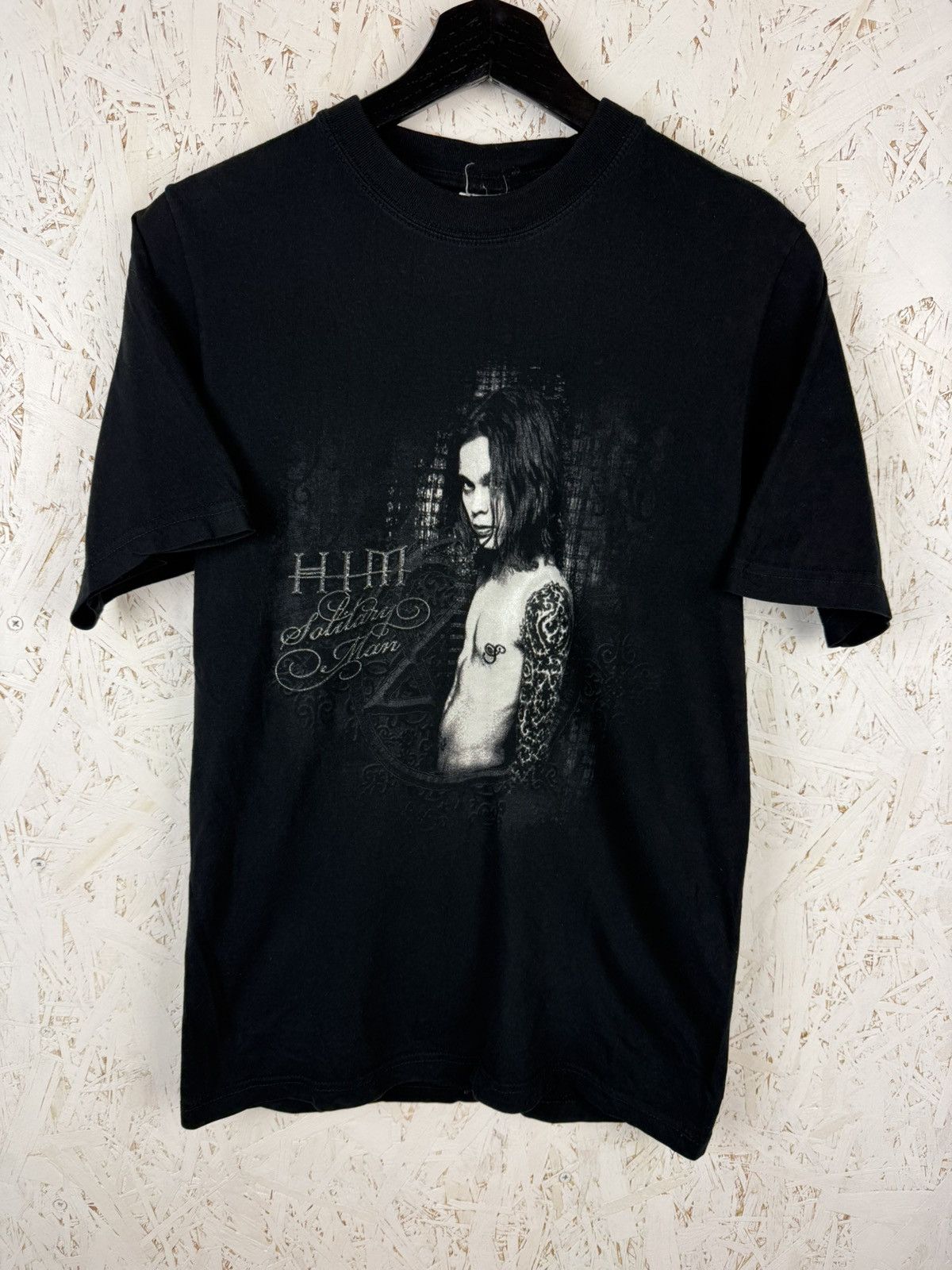 00s Vintage HIM Solitary Man Ville Valo Band Promo T-Shirt S