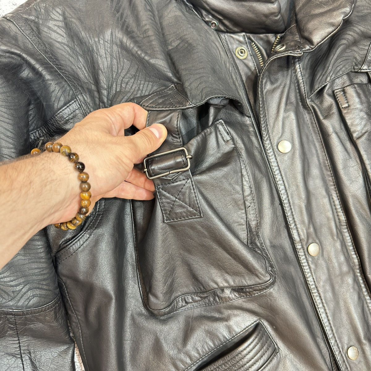 Vintage Made in Korea Leather Jacket M-L size Size US L / EU 52-54 / 3 - 6 Thumbnail