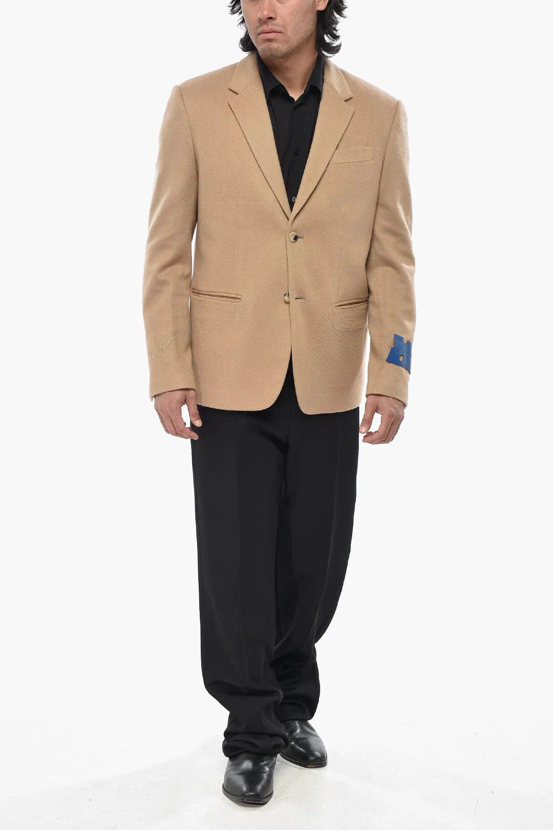 Off-White og1mm0426 Cashmere Blazer in Beige Size US M / EU 48-50 / 2 - 4 Thumbnail
