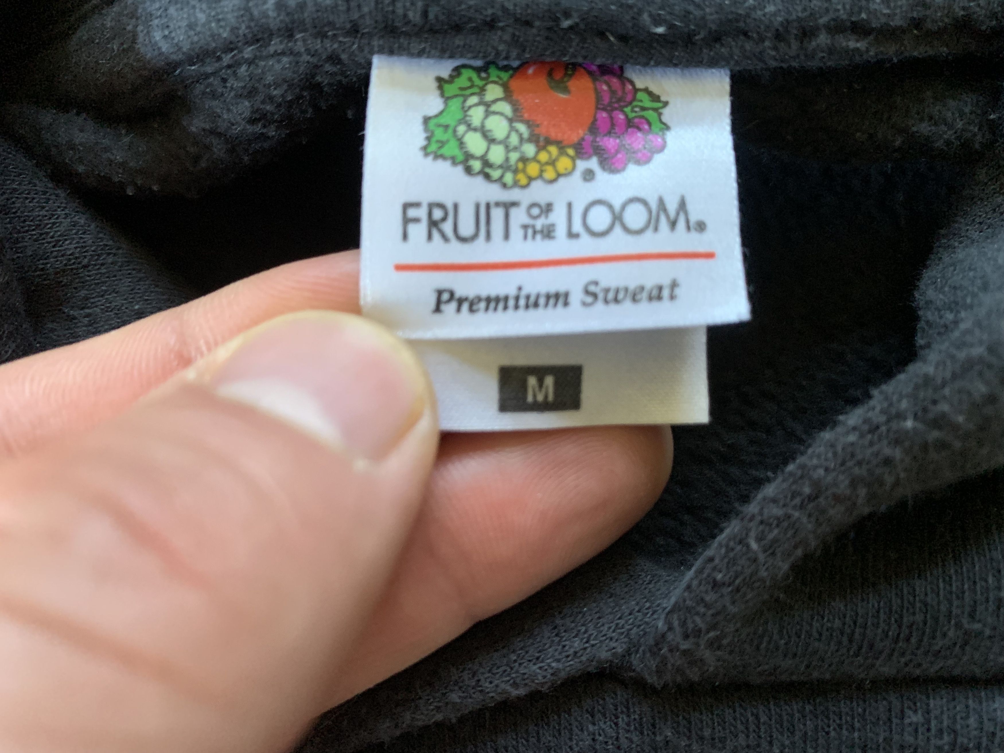 Fruit Of The Loom Fruit Of The Loom Cotton Black Printed Hoodie Size US M / EU 48-50 / 2 - 7 Thumbnail