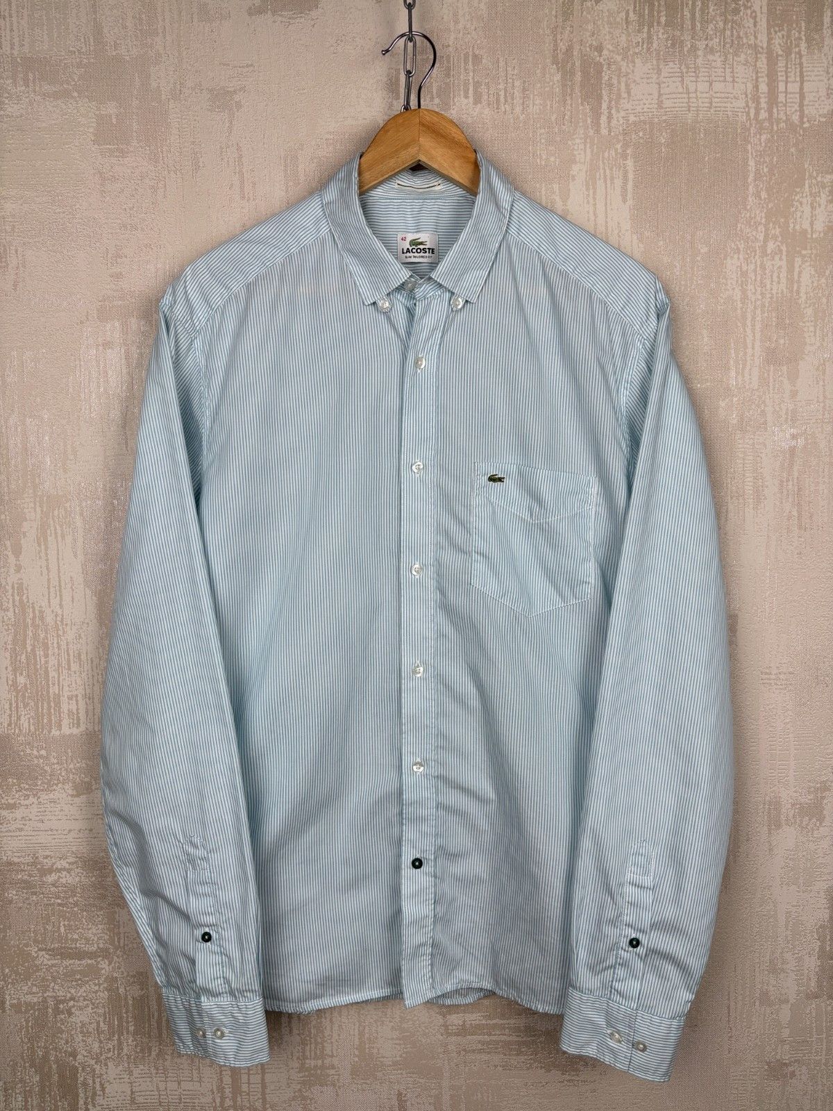 Lacoste Lacoste Striped Shirt Long Sleeve Pocket Slim Tailored Fit Size US L / EU 52-54 / 3 - 9 Thumbnail