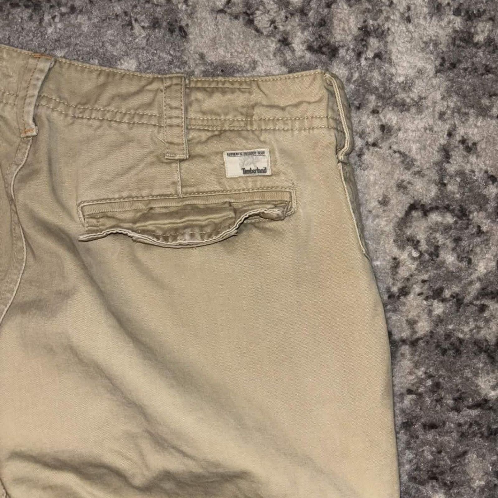 Timberland Y2K Timberland Khaki Baggy Cargo Pants Size US 33 - 4 Thumbnail